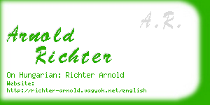 arnold richter business card